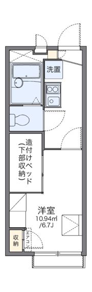 レオパレス野崎通Cの間取り画像