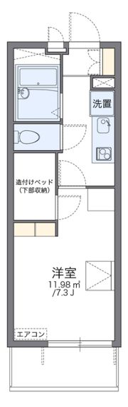レオパレス金仙寺湖二号館の間取り画像