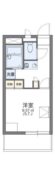 レオパレス武庫川Bの間取り画像