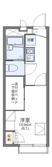 レオパレスサン六甲Aの間取り画像