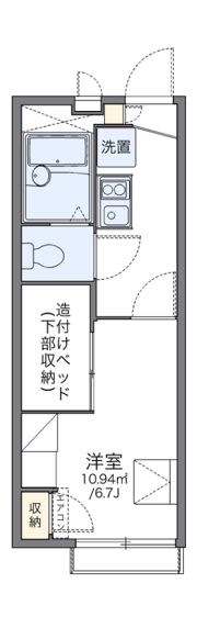 レオパレスサン六甲Bの間取り画像