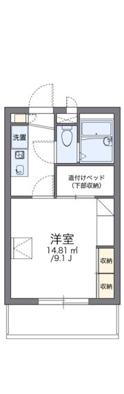レオパレスグリーンヒルズの間取り画像