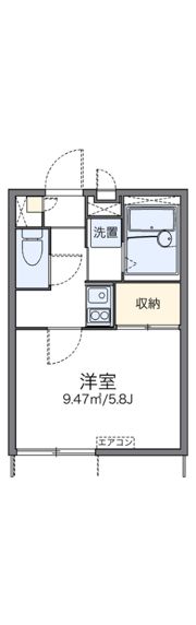 レオパレスアルカディア畑原の間取り画像