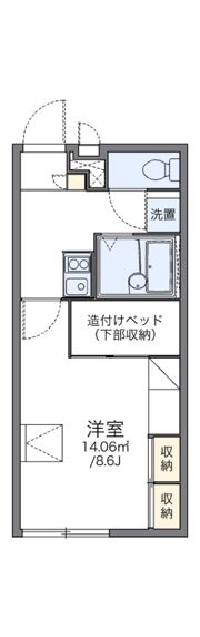 レオパレスEast auk IIIの間取り画像