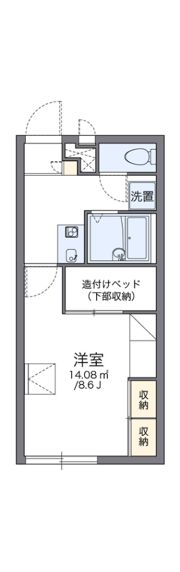 レオパレスM－1の間取り画像