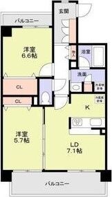 グランディールNAMBAの間取り画像