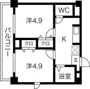 リップル ルネ放出の間取り画像