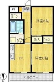 サンハイツ高井田の間取り画像