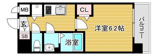 プレサンス南森町駅前の間取り画像