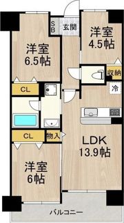 フロンティアタワー難波EASTの間取り画像