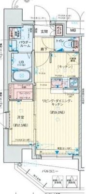 アドバンス難波ラシュレの間取り画像