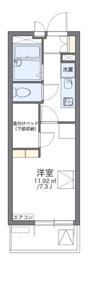 レオパレス勝山の間取り画像
