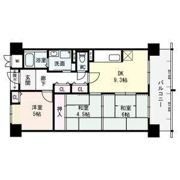 平野北日興マンション 住居の間取り画像