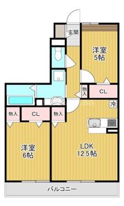 グランディール緑橋の間取り画像