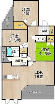 CITY SPIRE夕陽丘の間取り画像