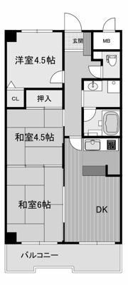 ハイロイヤル夕陽ケ丘の間取り画像