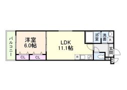 レネスト新深江Aの間取り画像