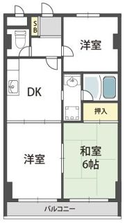 ロイヤルハイツ北田辺の間取り画像