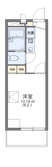 レオパレスメルベーユ緑橋の間取り画像