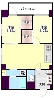ライオンズマンション四天王寺の間取り画像