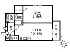 フジパレス ファースト内代の間取り画像