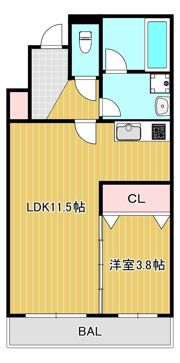 エフ・なにわの間取り画像