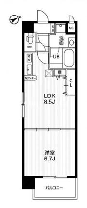 アーバンフラッツ城東の間取り画像