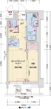 ソルテラス関目高殿駅前の間取り画像