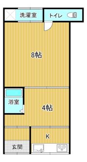 河内天美南アパートの間取り画像