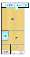 河内天美南アパートの間取り画像