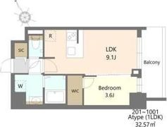 S-RESIDENCE阿波座chiaroの間取り画像