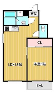 マンション武蔵の間取り画像