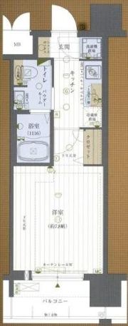 レジュールアッシュ南堀江の間取り画像