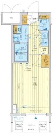 レジュールアッシュ心斎橋LUXEの間取り画像
