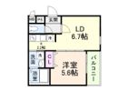 Fujipalace なでしこ北田辺の間取り画像