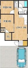 長居東4丁目貸家（1階部分）の間取り画像