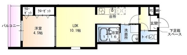 フジパレス上住吉の間取り画像