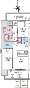 スプランディッド大阪EASTの間取り画像