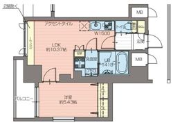 プレジオ難波ASIANの間取り画像