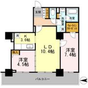 カスタリアタワー長堀橋の間取り画像