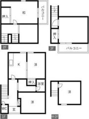 松原市西大塚戸建の間取り画像