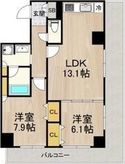 セントラル堺東の間取り画像