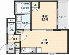 CASA CALMA 茨田大宮の間取り画像
