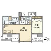 ブランズタワー南堀江の間取り画像