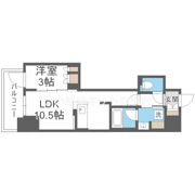 コンフォリア・リヴ博労町一丁目Qの間取り画像