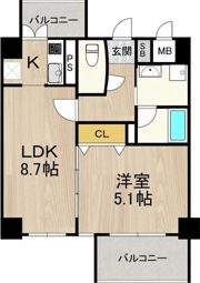 サムティ難波グレイスの間取り画像