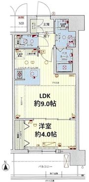 スワンズシティ大阪フルーアの間取り画像
