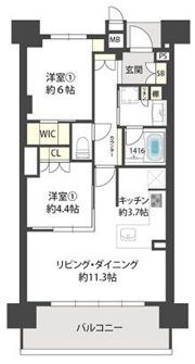 ファインレジデンス住道駅前1203号室の間取り画像