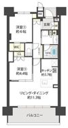 ファインレジデンス住道駅前1203号室の間取り画像