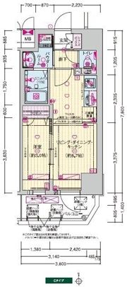 プレサンス天王寺デルニエの間取り画像
